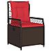 Set da Pranzo per Giardino 5 pcs Marrone polyrattan - Foto miniatura 6