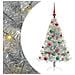 Albero di Natale artificiale con luci integrate Argento 120 cm - Foto miniatura 1
