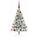 Albero di Natale artificiale con luci integrate Argento 120 cm - Foto miniatura 3
