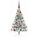 Albero di Natale artificiale con luci integrate Argento 120 cm - Foto miniatura 6