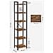 Libreria LLS101B01 in stile loft rustico marrone per soggiorno - Foto miniatura 3