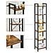 Libreria LLS101B01 in stile loft rustico marrone per soggiorno - Foto miniatura 6