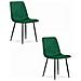 Sedia TURIN - Velluto verde scuro x 2 - Foto miniatura 1