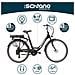 E-moon 26'' - City E-bike In Alluminio, Ruote 26'', Cambio Shimano 7 Velocità, Motore 250 W, Batteria 36v X 13 Ah - Colore Nero - Foto miniatura 8