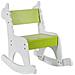 Sedia A Dondolo Per Bambini In Legno Laccata Verde 33x55x51,5cm - Foto miniatura 1