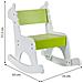 Sedia A Dondolo Per Bambini In Legno Laccata Verde 33x55x51,5cm - Foto miniatura 6