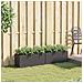 Fioriere da Giardino con 2 Vasi Nere 72x30x32 cm in Polyrattan - Foto miniatura 3