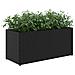 Fioriere da Giardino con 2 Vasi Nere 72x30x32 cm in Polyrattan - Foto miniatura 4