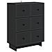 Mobile con Cassetti Nero 66 x 34,5 x 90 cm Legno ingegnerizzato - Foto miniatura 1
