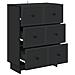 Mobile con Cassetti Nero 66 x 34,5 x 90 cm Legno ingegnerizzato - Foto miniatura 3