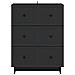 Mobile con Cassetti Nero 66 x 34,5 x 90 cm Legno ingegnerizzato - Foto miniatura 4