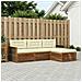 Set di divani da esterno Naturale e Crema 249,5 x 162,5 x 73 cm - Foto miniatura 2