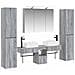 Set di mobili per il bagno 6 pcs Sonoma grigio - Foto miniatura 1