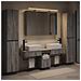 Set di mobili per il bagno 6 pcs Sonoma grigio - Foto miniatura 2