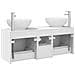 Set di mobili per il bagno 3 pz Bianco 49,5 x 44,5 x 65 cm - Foto miniatura 3