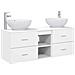 Set di mobili per il bagno 3 pz Bianco 49,5 x 44,5 x 65 cm - Foto miniatura 1