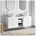 Set di mobili per il bagno 3 pz Bianco 49,5 x 44,5 x 65 cm - Foto miniatura 7