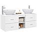 Set di mobili per il bagno 3 pz Bianco 49,5 x 44,5 x 65 cm - Foto miniatura 10