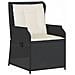 Set Divani da Giardino 5 pz con Cuscini Nero in Polyrattan - Foto miniatura 6