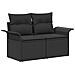Set di divani 5 pz Nero Rattan sintetico e Acciaio - Foto miniatura 3
