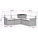 Set di divani 5 pz Nero Rattan sintetico e Acciaio - Foto miniatura 7