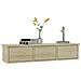 Scaffale Cassetti Parete Rovere Sonoma 88x26x18,5cm Multistrato - Foto miniatura 3