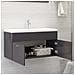 Mobile Bagno con Lavabo Integrato Grigio Lucido in Truciolato - Foto miniatura 3