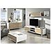 Credenza A Tre Ante E Tre Ripiani, Colore Rovere E Bianco Lucido, Misure 154 X 41 X 75 Cm - Foto miniatura 6