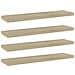 Ripiani per Libreria 4pz Rovere Sonoma 40x10x1,5cm Multistrato - Foto miniatura 1
