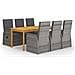 Set da Pranzo da Giardino 7 pz Grigio - Foto miniatura 1