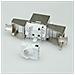 Kat. 6a Keystone, geschirmt, werkzeuglos, SLIM, silberfarben, Argento - Foto miniatura 2