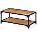 Tavolino Da Salotto 90x45x35 Cm In Legno Massello Di Acacia - Foto miniatura 1