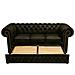 Divano Chesterfield Letto Chesterfield First Class - 3 Posti - Cloudy Verde - Pelle - Foto miniatura 6