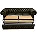 Divano Chesterfield Letto Chesterfield First Class - 3 Posti - Cloudy Verde - Pelle - Foto miniatura 7