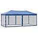 Tenda Per Feste Pieghevole Con Pareti Laterali Blu 3x6 M - Foto miniatura 3