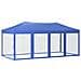 Tenda Per Feste Pieghevole Con Pareti Laterali Blu 3x6 M - Foto miniatura 1