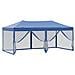 Tenda Per Feste Pieghevole Con Pareti Laterali Blu 3x6 M - Foto miniatura 8