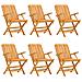 Sedie Da Giardino Pieghevoli 6pz 61x67x90cm Legno Massello Teak - Foto miniatura 2