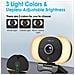 Webcam Full Hd 1080p 60fps Con Anello Led Illuminazione 3 Colori Microfono Pc - Foto miniatura 4
