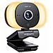 Webcam Full Hd 1080p 60fps Con Anello Led Illuminazione 3 Colori Microfono Pc - Foto miniatura 5