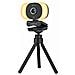Webcam Full Hd 1080p 60fps Con Anello Led Illuminazione 3 Colori Microfono Pc - Foto miniatura 6