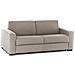 Divano Fisso Marzia, Divano A 2 Posti Large, 100% Made In Italy, Sofà Soggiorno, In Tessuto Imbottito, Con Braccioli Slim, Cm 180x95h90, Tortora - Foto miniatura 2