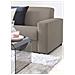 Divano Fisso Marzia, Divano A 2 Posti Large, 100% Made In Italy, Sofà Soggiorno, In Tessuto Imbottito, Con Braccioli Slim, Cm 180x95h90, Tortora - Foto miniatura 3