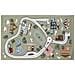 Tappeto Arredo E Gioco Antiscivolo Per Cameretta Bambini Disegno Pista 80x150 Verde Cenere - Foto miniatura 1