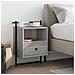 Comodino A Muro Grigio Sonoma 40x30x61 Cm Legno Multistrato - Foto miniatura 1
