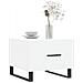 Tavolino Da Salotto Bianco 50x50x40 Cm In Legno Multistrato - Foto miniatura 3