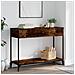 Tavolino Consolle Rovere Fumo 100x34,5x75cm Legno Multistrato - Foto miniatura 1