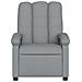 Poltrona Reclinabile In Tessuto Grigio Chiaro - Foto miniatura 3