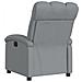 Poltrona Reclinabile In Tessuto Grigio Chiaro - Foto miniatura 6