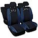 Coprisedili Auto Compatibili Per Mito.int, Made In Italy, Set Di Copri Sedili Anteriori E Posteriori Con Copri Poggiatesta Incluso, Tessuto Poliestere, Colore - Nero \blu Scuro - Foto miniatura 1